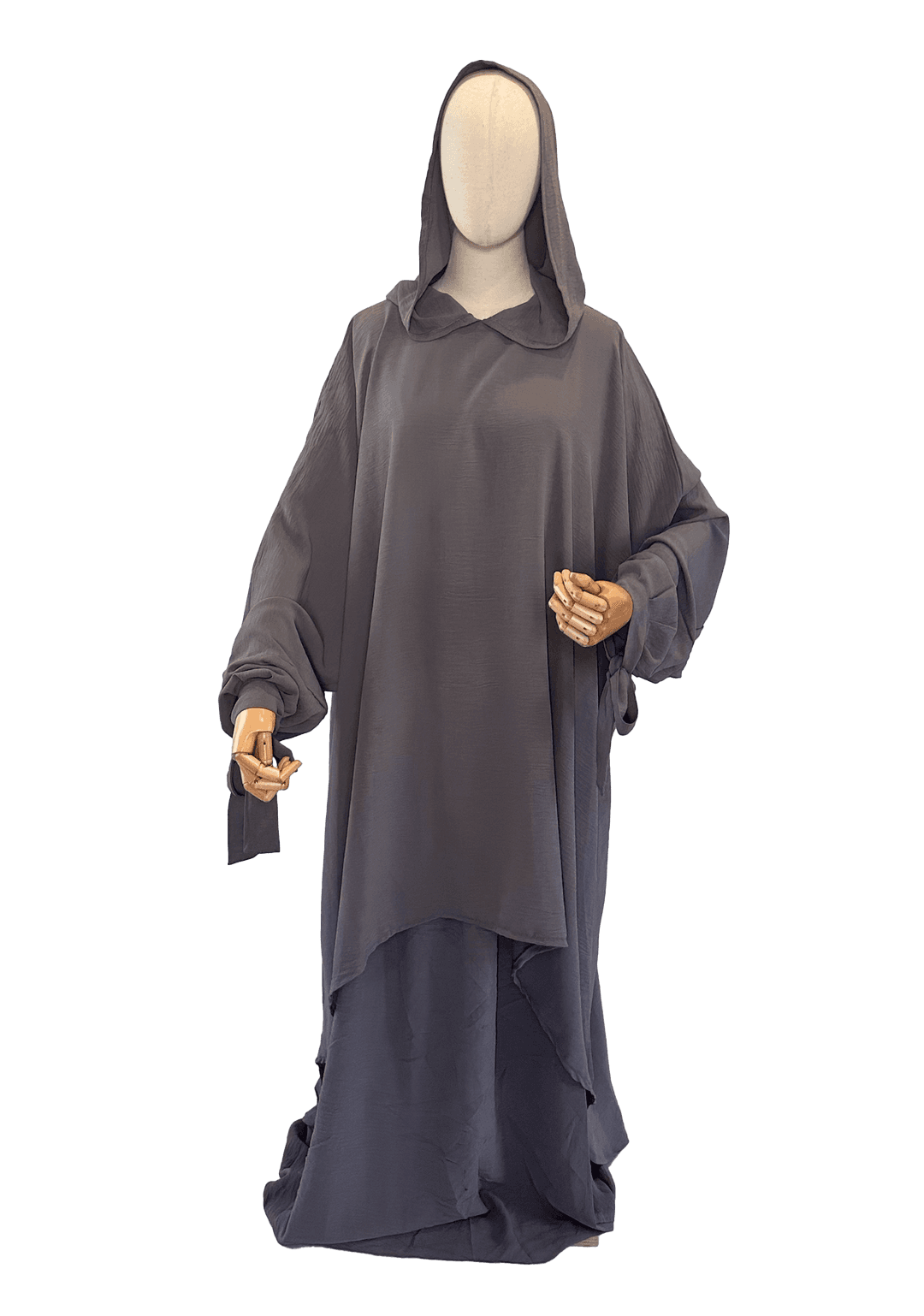 Giza 2pc HighLow Jilbab - Light Grey