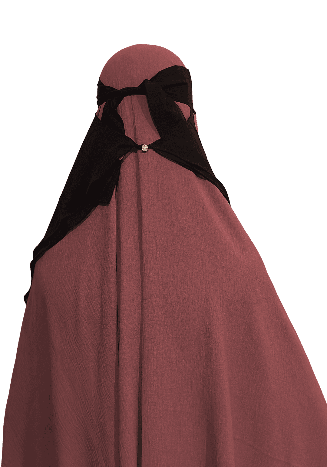 Ramlah 2-Layer Niqab - Dark Brown