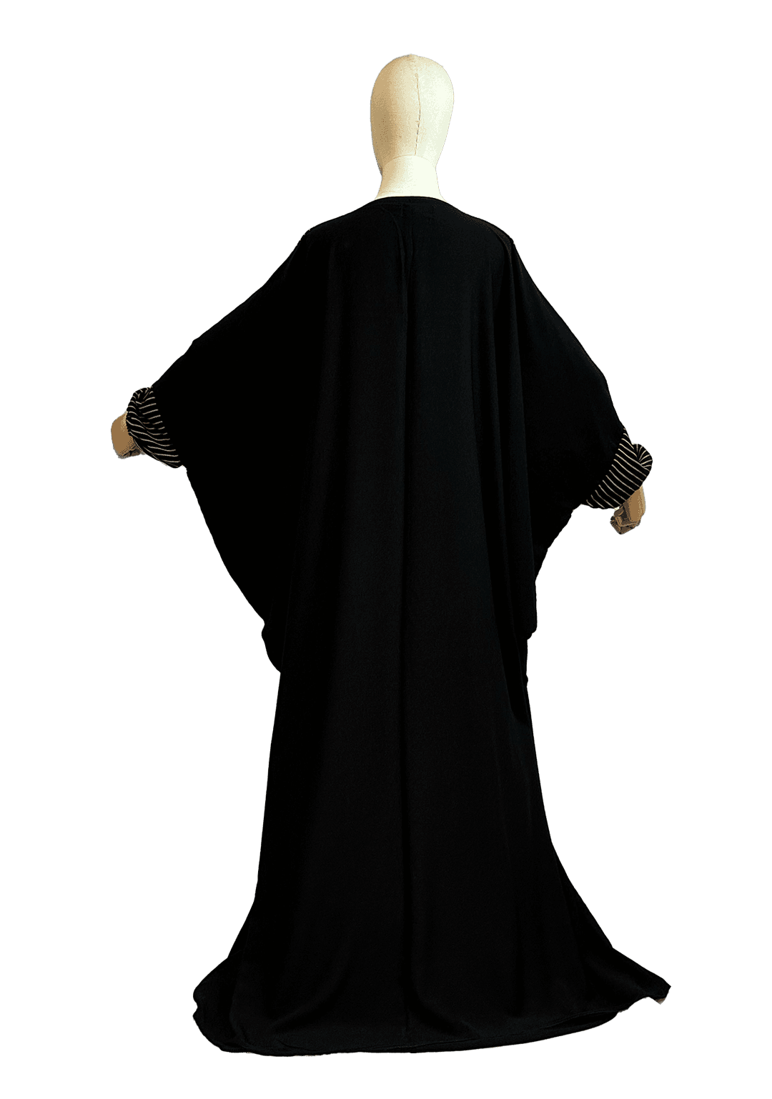 Asia Striped Abāya - Black