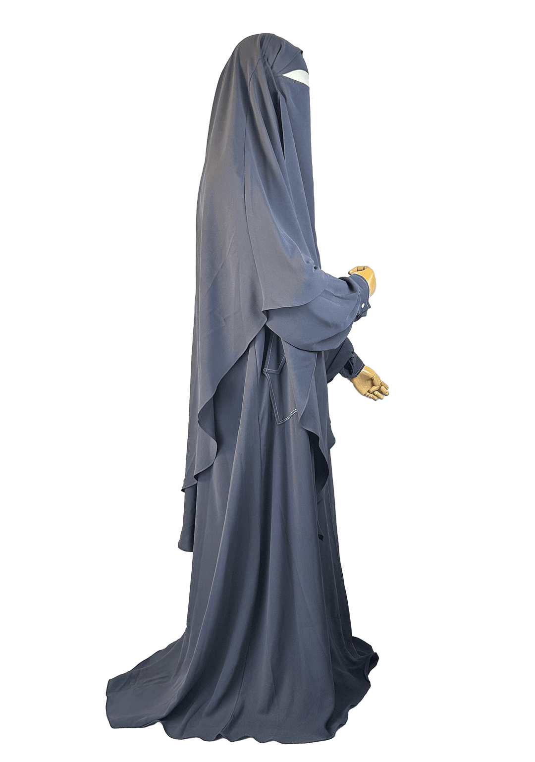 Casual 2pc Jilbab - Dark Grey