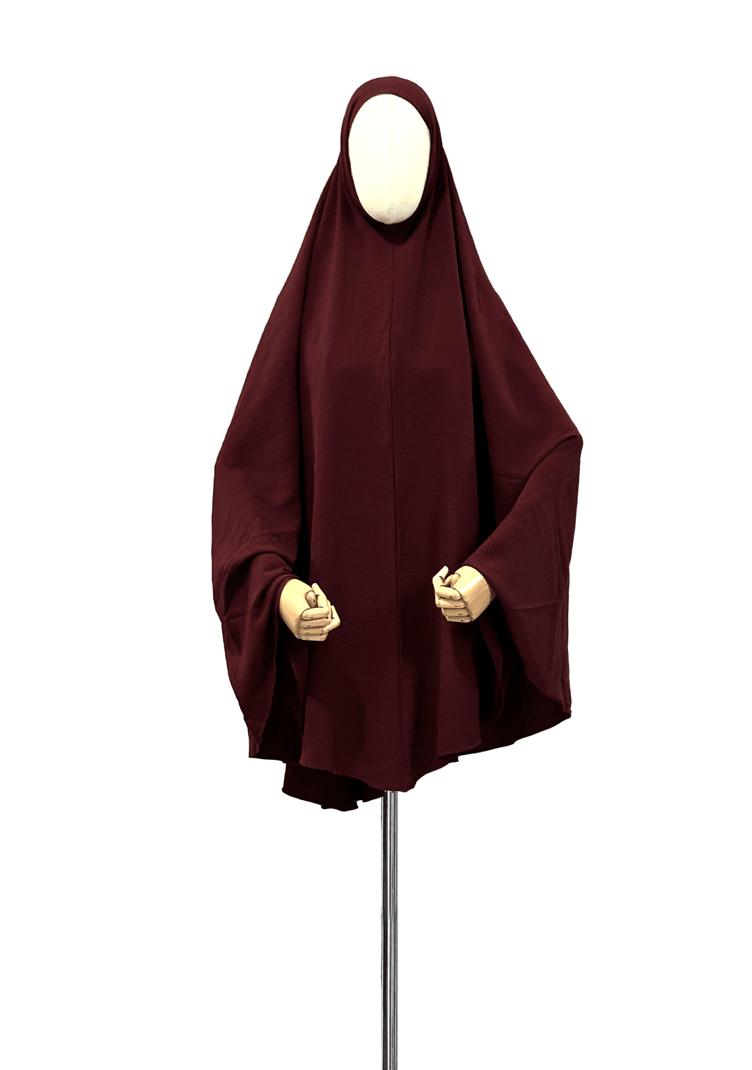 Asmaa Soft Crinkle Khimār - Dark Maroon