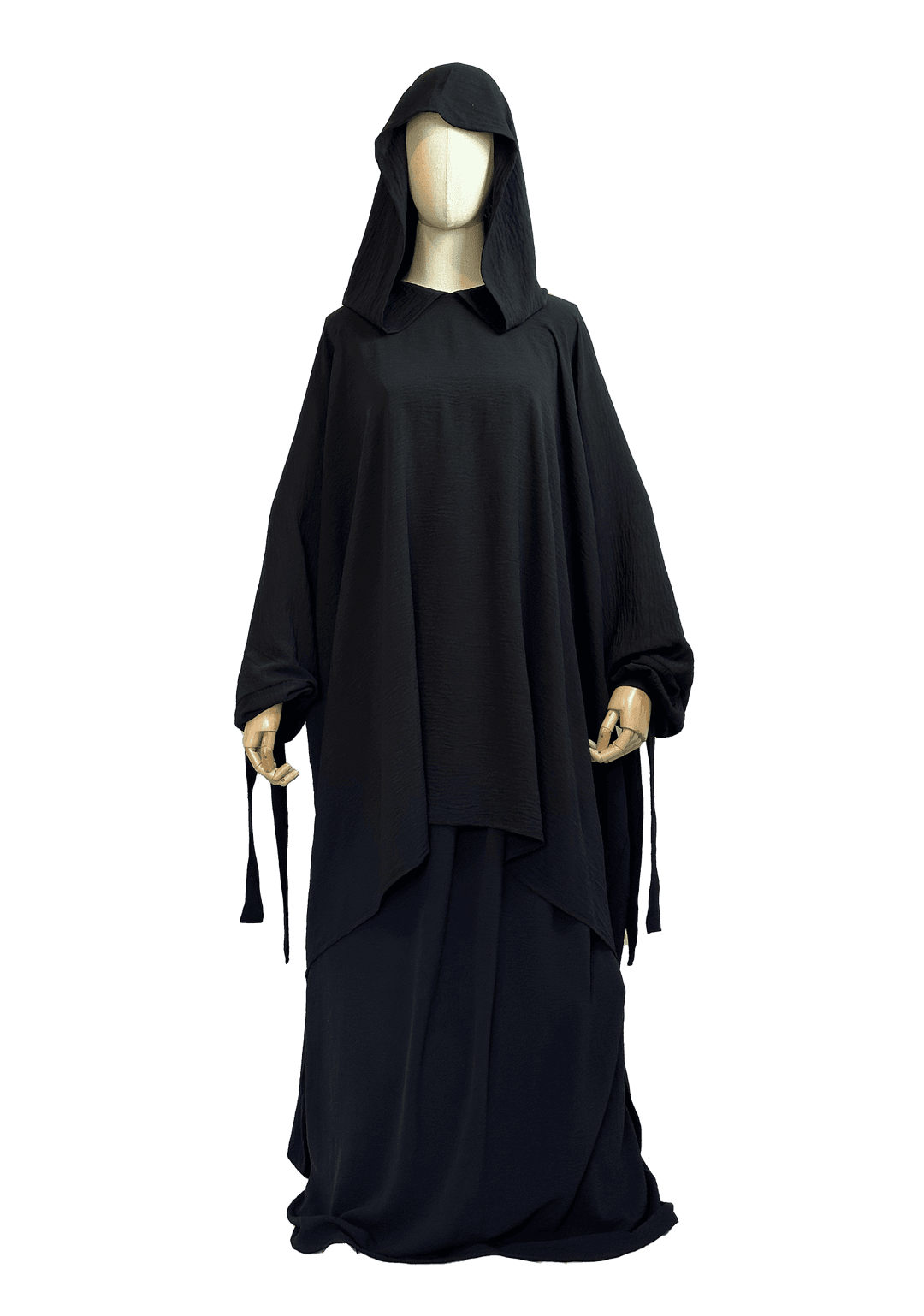 Giza 2pc HighLow Jilbāb - Black