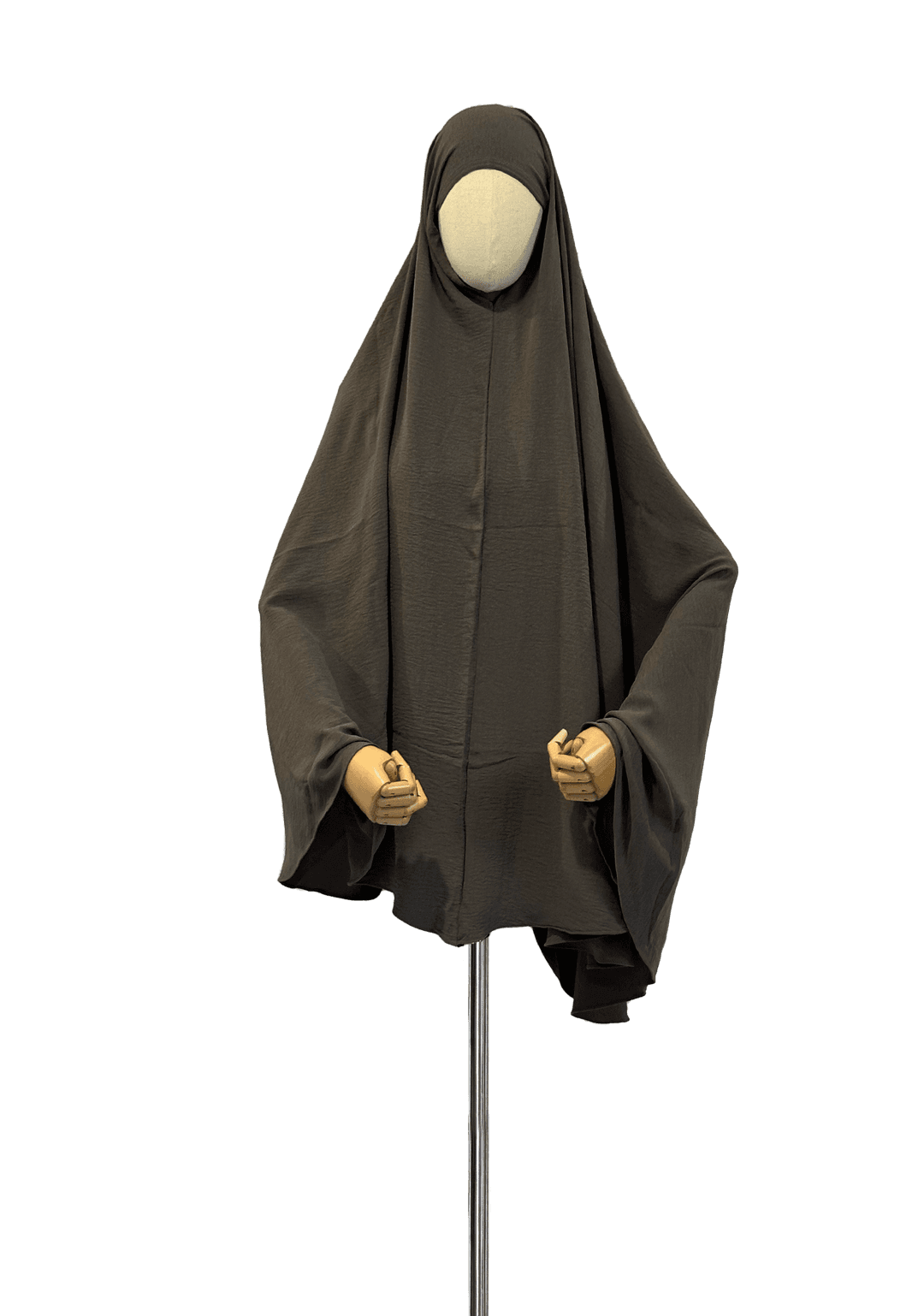 Asmaa Soft Crinkle Khimār - Dark Grey