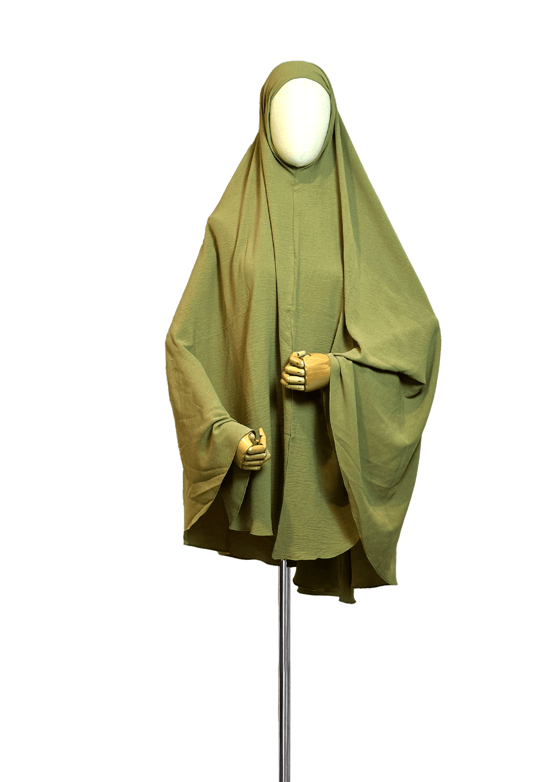 Asmaa Soft Crinkle Khimār - Olive Green