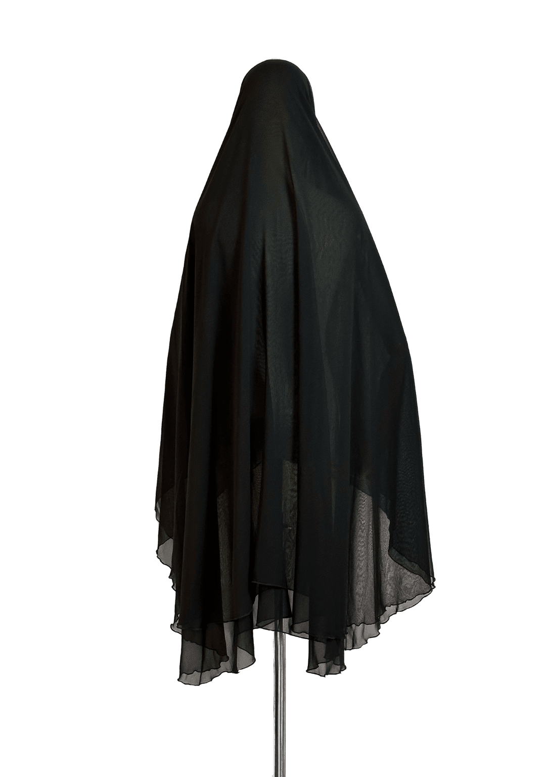 Umāmah Double Layer Chiffon Khimār - Black