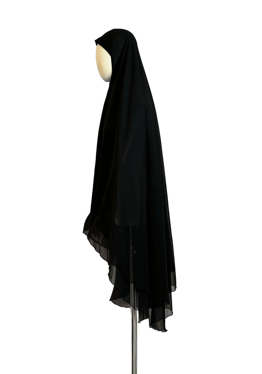 Umāmah Double Layer Chiffon Khimār - Black