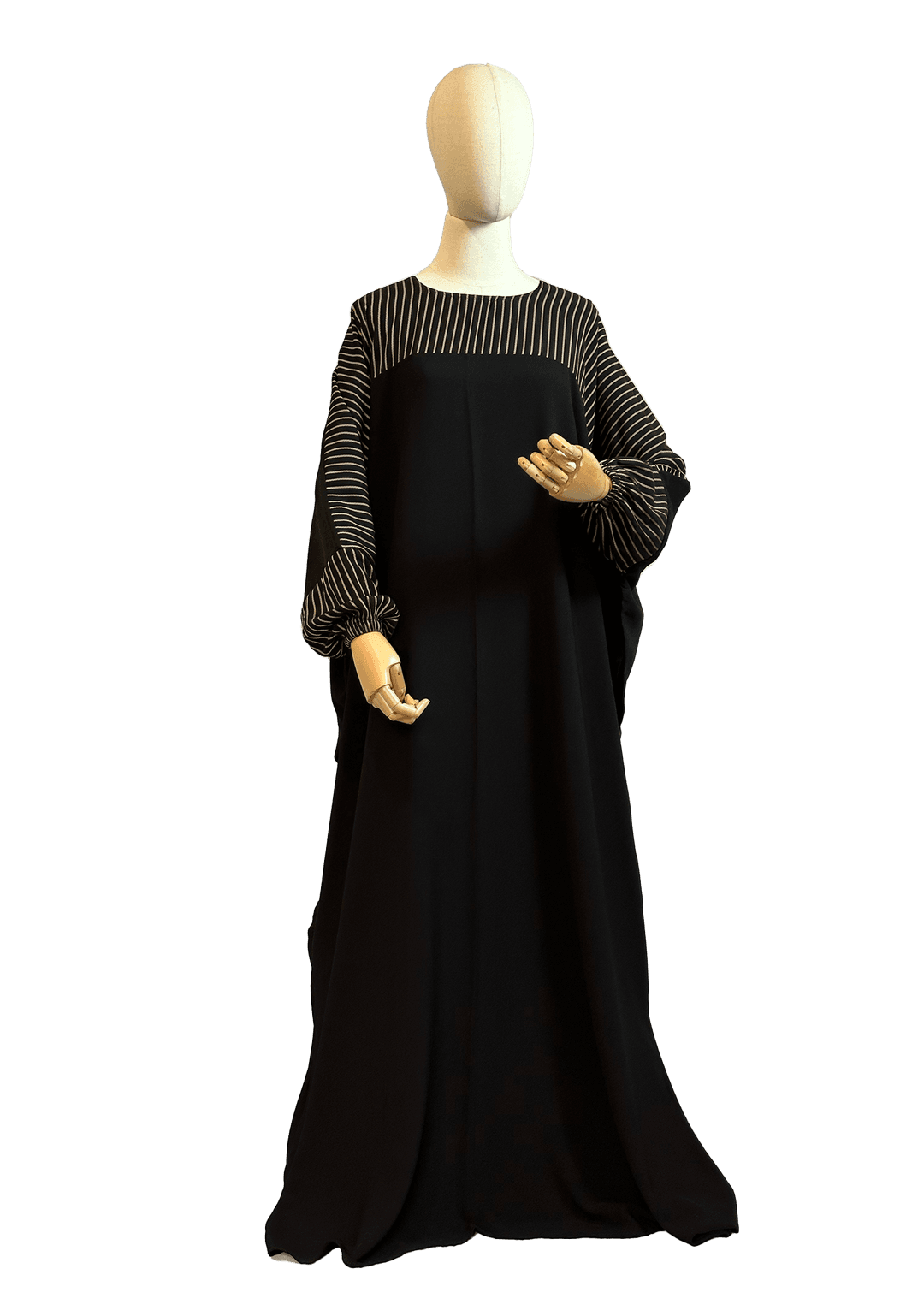 Asia Striped Abāya - Black